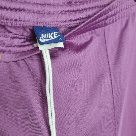 Vintage Nike Track Pants M Blue Tag Tapered Leg Shiny Y2K Swishy - Picture 6 of 9